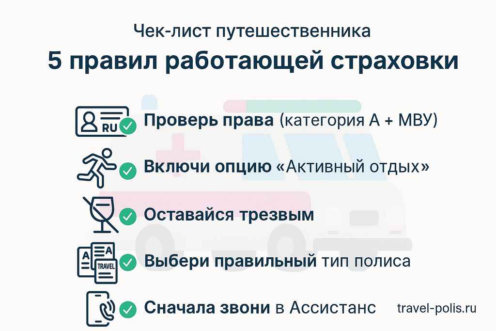 Чек-лист "5 правил работающей страховки"