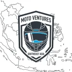 Минималистичная плоская карта Юго-Восточной Азии с отметками популярных направлений и силуэтом скутера, символизирующая страховое покрытие для путешественников